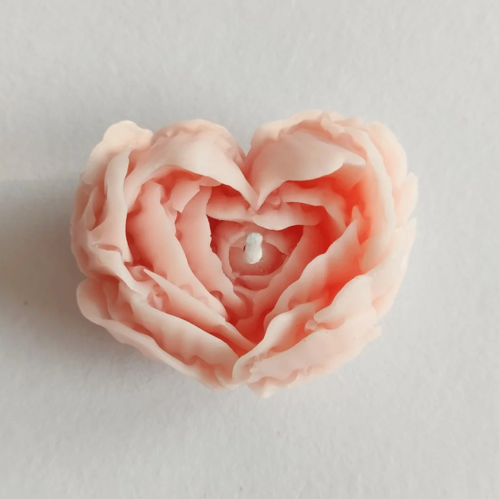 Heart Shape Peony Candle - Small