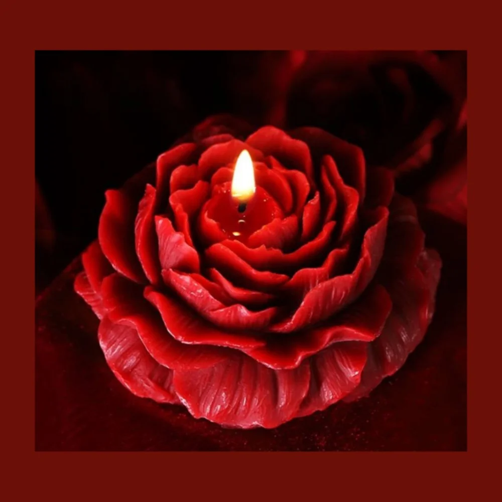 Peony Flower Candle