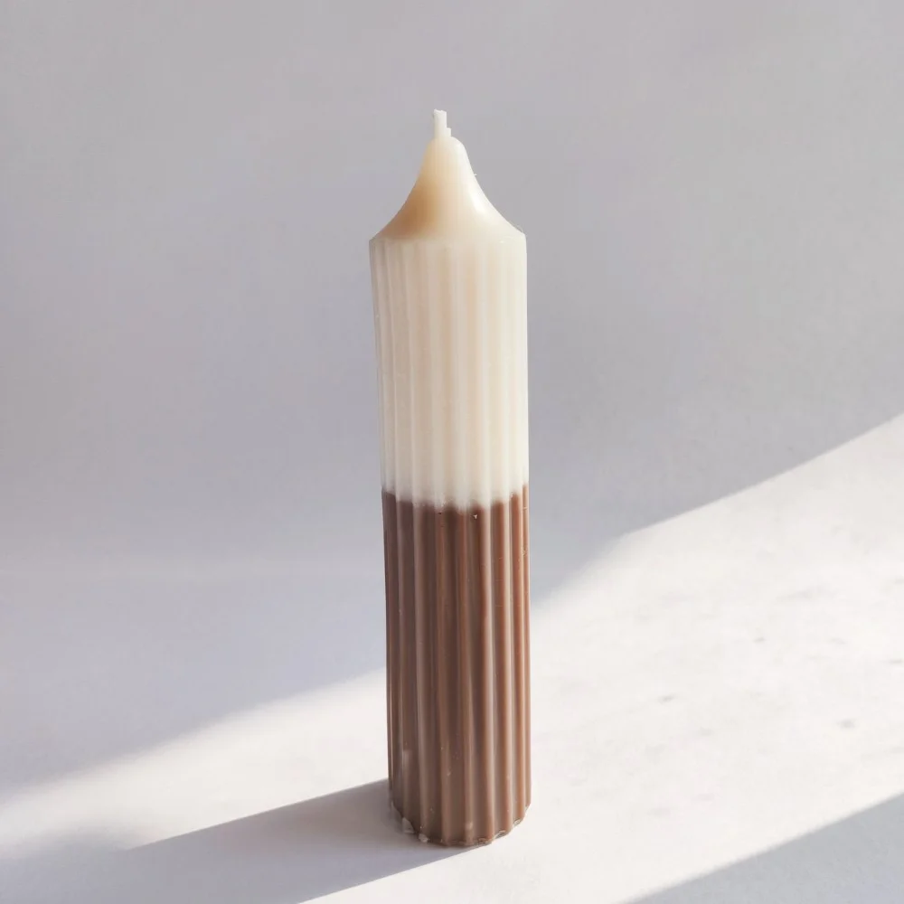 Linear Rib Pillar Candle